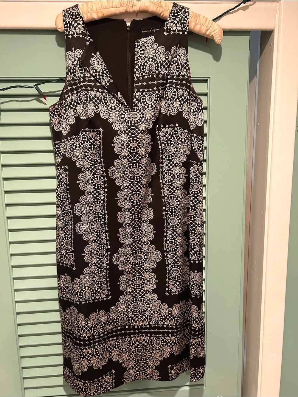 Nanette Lepore Black & White Sleeveless Midi Dress